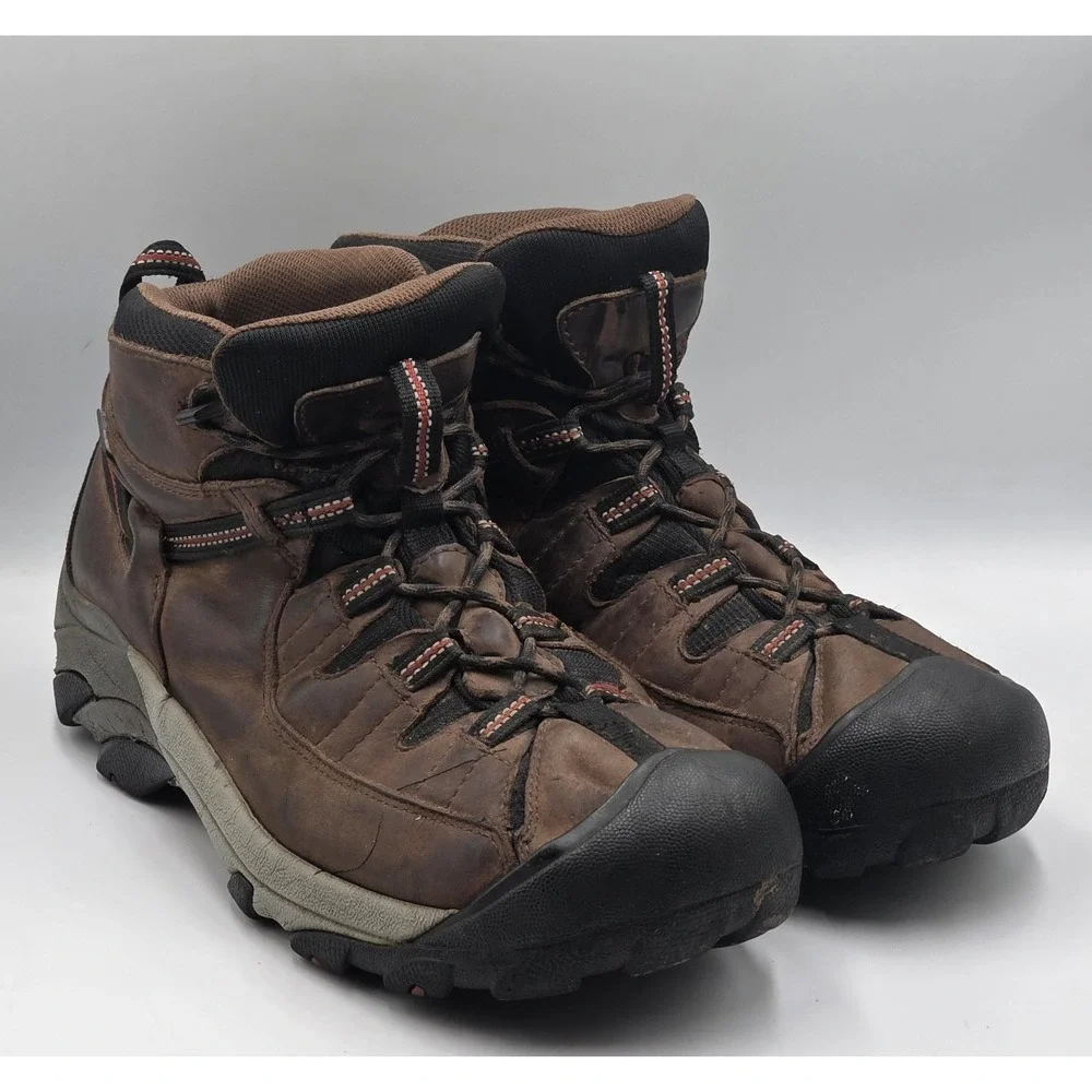 KEEN Targhee II Mid Waterproof Hiking Boots Mens 13 Bison Brown 1010126